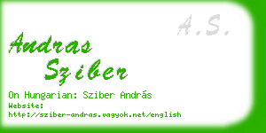 andras sziber business card